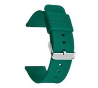 Silicone Watch Bands Quick Release Soft Rubber Replacement Straps with Stainless Steel Buckle,Dark green-19mm