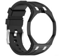 Silicone Watch Strap, Comfortable Soft Replacement Wristband for Swatch X Audemars Piguet for royal Oak with Adjustable Length Multiple Colors(Black)