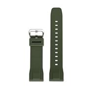 Silicone Watch Strap Compatible With Casio PROTREK Series PRG-650Y/600 PRW-6600 GA-2000 Watchband 24mm Sport Waterproof Bracelet Accessories(Green-Quick,Black buckle)