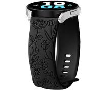 Silicone Watch Strap for Garmin Venu 2 Plus/Venu Sq/Sq 2, 20mm Flower Bracelet Sport Replacement Band for Garmin Vivoactive 3/Vivomove 3/Style/Luxe/Trend/HR, Forerunner 245/645 Music