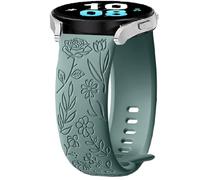 Silicone Watch Strap for Garmin Venu 2S/Vivomove 3S/Vivoactive 4S, Forerunner 255S/265S, 18mm Flower Bracelet Sport Replacement Band for Huawei Watch 5 42mm/GT 5/Pro 42mm/GT 4 41mm