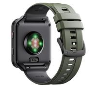 Silicone Watch Strap for Garmin Venu X1 - Comfortable, Skin-Friendly Replacement Band, Compatible with Luminox 3500,3800,6500,3505,3601,6256,1567,1000,8840 Series (24mm, Olive Green-Graphite Grey)