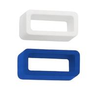 Silicone Watch Strap Keeper Loops | 22mm Royal Blue & White | 2 Pack | Replacement Rubber Watch Band Holders | Super Strong | 1.8mm Thick Wristwatch & Smartwatch Retainers (22 mm, Royal Blue & White)