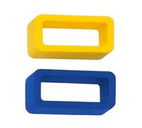 Silicone Watch Strap Keeper Loops | 22mm Royal Blue & Yellow | 2 Pack | Replacement Rubber Watch Band Holders | Super Strong | 1.8mm Thick Wristwatch & Smartwatch Retainer (22 mm, Royal Blue & Yellow)