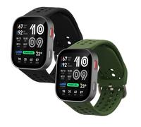 kwmobile Straps for Amazfit Bip Max 50mm Straps - 2x Replacement Silicone Watch Bands - Smartwatch or Fitness Tracker