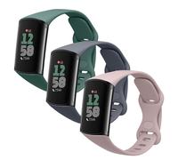 Silicone Watch Strap Set for Fitbit Charge 6 Charge 5