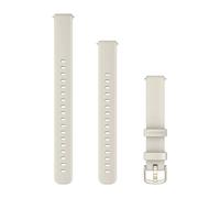 Garmin Lily 2 Replacement 14mm Bands, Silicone, 2 sizes included in the pack, Cream and Gold Hardware
