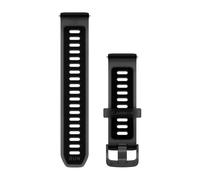 Garmin Quick Release 20 Mm Silicone Strap Silver One Size Translucent Black / Black