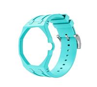 Silicone Watch Strap with Octagonal Protective Case, Compatible with Royal Pop Pocket Watch Tiffany Blue