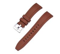 Silicone Watch Straps 20mm 22mm 24mm Quick Release Watchbands(Brown silver,22mm)