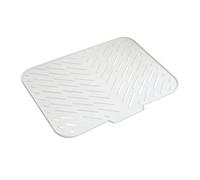 Silicone Water Absorbing Mat for Sink Countertop Use, White | Versatile Drying Pad for Fruits and Vegetables with Hanging Hole for Easy Storage and Cleaning in Modern Kitchens