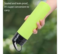 Silicone Water Bottle 600ml with Leak Proof Seal, One Touch Open Feature Ideal for Active Lifestyles and Travel (600ml of green)