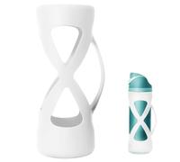 Silicone Water Bottle Boot for Owala 24 oz, Silicone Case with Handle, Anti-Slip Protective Sleeve Protector, Reduce Damage and Provide Comprehensive Protection for FreeSip(White)