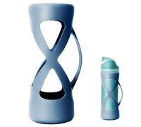 Silicone Water Bottle Boot for Owala 24 oz, Silicone Case with Handle, Anti-Slip Protective Sleeve Protector, Reduce Damage and Provide Comprehensive Protection for FreeSip(Blue)