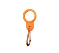 Silicone Water Bottle Strap with Clip, Stretchable Holder for Backpacks and Belts, Hands- Hydration for Hiking Running Cycling Camping, Fit for Standard Bottles(Orange)