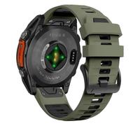 Silicone Waterproof and dustproof sports Watchband Fit for Garmin The vast majority of watches(Army green black,Quickfit 20mm)