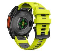 Silicone Waterproof and dustproof sports Watchband Fit for Garmin The vast majority of watches(Green gray,Quickfit 22mm)