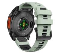 Silicone Waterproof and dustproof sports Watchband Fit for Garmin The vast majority of watches(Mint black,Quickfit 26mm)