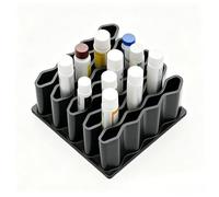 Silicone Wave Ointment Tube Organizer, Multifunctional Storage for Ointment Tubes, Eye Cream, Lip Gloss, Makeup Brushes, Stationery, Portable for Bathroom Vanity, Home, Office (Black)