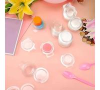 Silicone Wax Molds for Wax Melts, 100 Pack Square and Round Clamshell Trays for Candle Making, Soap, Bath Bombs, Compatible with Wickless Candles(100PC ROUNDS)