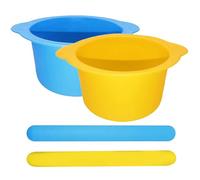 Silicone Wax Pot Liner 2Pcs Wax Melt Silicone Liner with 2 Spatulas Non-Stick Reusable Melt Bowl Replacement for Hair Removal Liners Reusable