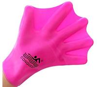 Silicone Webbed Swimming Gloves Aqua Fit Swim Training Gloves Web Gloves Swimming,Closed Full Finger Webbed Water Gloves Unisex Adult,2PCS