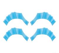 Silicone Webbed Swimming Gloves Hand Paddles, For Resistance Training And Technique Improvement Fitness gears Blue 2 Pairs(S)