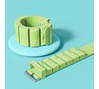 Silicone Weighted Wrist Ankle Weights Set, Adjustable 2lbs Arm Leg Weights for Running Fitness Training, Low Profile Exercise Equipment with Removable Weights(Green 2 lbs)