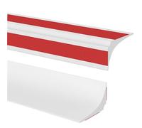 Silicone Wet Room Floor Barrier, Bathroom Shower Threshold Water Barrier, Shower Tray Sealing Strip Splash Guard, Water Stopper for Kitchen Sink, Bath Floor (White/Two Side Adhesive, 39 Inch/1M)