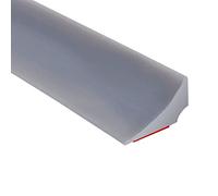 Silicone Wet Room Floor Barrier, Bathroom Shower Threshold Water Barrier, Shower Tray Sealing Strip Splash Guard, Water Stopper for Kitchen Sink, Bath Floor (Grey, 39 Inch/1M)
