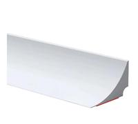 Silicone Wet Room Floor Barrier, Bathroom Shower Threshold Water Barrier, Shower Tray Sealing Strip Splash Guard, Water Stopper for Kitchen Sink, Bath Floor (White, 157 Inch/4M)