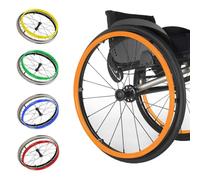 Silicone Wheelchair Push Rim Covers, 1 Pair Wheelchair Push Rim Covers, Wheelchair Handrim Covers(Oranje,20in)