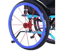 Silicone Wheelchair Push Rim Covers 24 Inch/22inch, Wear-Resistant Hand Push Ring Protective Cover, Rear Wheel Grips Accessories(Blue,24in)