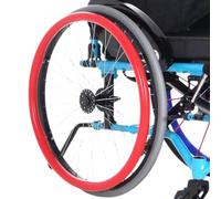 Silicone Wheelchair Push Rim Covers 24 Inch/22inch, Wear-Resistant Hand Push Ring Protective Cover, Rear Wheel Grips Accessories(Red,24in)