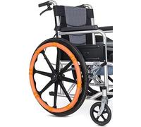 Silicone Wheelchair Push Rim Covers for 22/24 Inch Wheels, Pair of Non Slip Wear Resistant Hand Grip Covers to Improve Traction(Orange,22in)