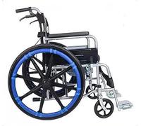 Silicone Wheelchair Push Rim Covers for 22/24 Inch Wheels, Pair of Non Slip Wear Resistant Hand Grip Covers to Improve Traction(Blue,24in)