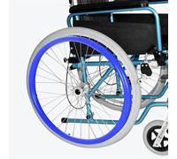 Silicone Wheelchair Push Rim Covers, Wheelchair Push Rim Covers 24/22Inch Rear Wheel Sports Wheelchair Cover(Blu,22inch)