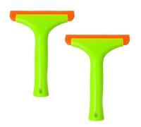 Silicone Window Squeegee, 2 Pieces Windscreen Squeegee, Small Shower Squeegee, Window Squeegee, Silicone Squeegee Car for Car Windows, Mirrors, Glass, Kitchens, Bathrooms (Green)