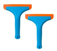 Silicone Window Squeegee, 2 Pieces Windscreen Squeegee, Small Shower Squeegee, Window Squeegee, Silicone Squeegee Car for Car Windows, Mirrors, Glass, Kitchens, Bathrooms (Blue)