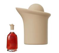 Silicone Wine Bottle Stopper and Pourer,Champagne Stoppers with Pourer Spout - Silicone Champagne Sealer Corks for Vinegar Beverage Drinks Olive Oil Beer Storage