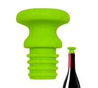 Silicone Wine Stopper - Maintains Quality Fresh Drinks Flexible Airtight Seal Pattern Food Grade Material + Universal Fit Durable Accessory Stopper | For Bar Sod, Green, Siehe Beschreibung, See