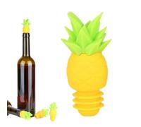 Silicone Wine Stopper Pineapple Shape - Airtight Leak Proof Bottle Sealer | Food Grade Fresh Keeping Plug - Creative Bar Accessory for Home Use Reusable Beverage Preserver 6.8cm
