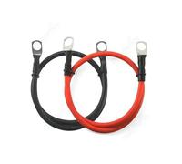 Silicone Wire Extension Cable Battery Connector 50mm2 Super Soft Silicone Tinned Copper Wires(Black and Red,20cm,M10-M10)