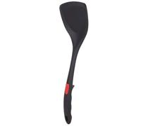 Silicone Wok Spatulas, Black Kitchen Spatula Long Handle Cooking Spatula Non Stick Kitchen Spatula Heat Resistant Cooking Spatula Silicone Solid Turner Cooking Turner for Frying, Flipping