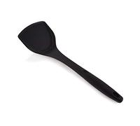 Silicone Wok Turner, Heat Resistant Solid Silicone Stir Fry Spatula for Non Stick Cookware (Black)
