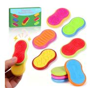 Silicone worry stone Stress Relief Sliders sensory stones for Adults with Anxiety Office Desk Travel Classroom Must Haves