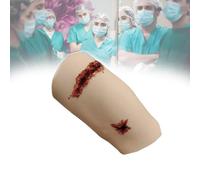 Silicone Wound Packing Trainer Model with 2 Simulated Wounds, Reusable Wound Training Model, Soft Yet Resilient Material, for Emergency Care, Military Trauma Training