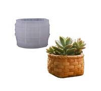 Silicone Woven Basket Mold Texture Resin Art Crafting for Decorative Planter Unique Gift Ideas Planter