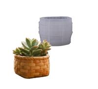 Silicone Woven Basket Mold Texture Resin Art Crafting for Decorative Planter Unique Gift Ideas Planter