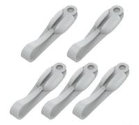 Silicone Wreath Hangers for Fireplace Mantel and Stairs, 5-Pack Garland Hooks for Walls, Non-Damaging Wire Organizer for Kitchen Appliances (Gray)